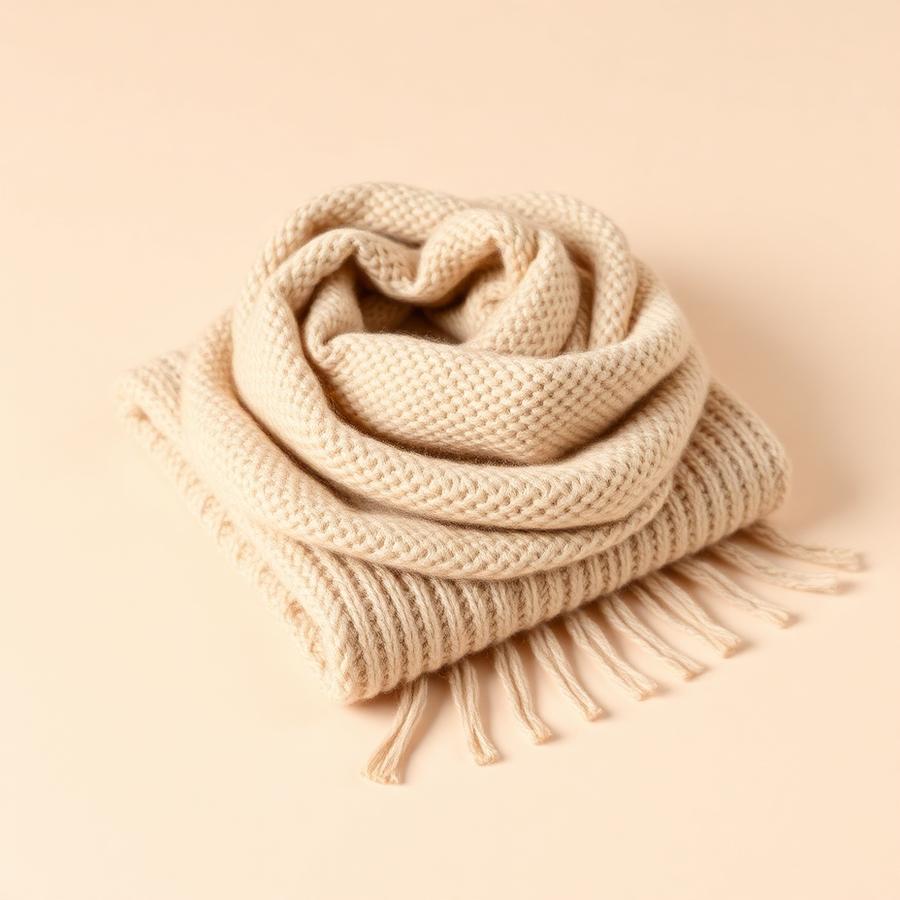 Echarpe Tricot Bege